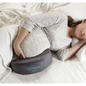 Hiccapop Pregnancy Wedge Pillow 15x12 Gray EUC Support For Back, Belly, Or Knees